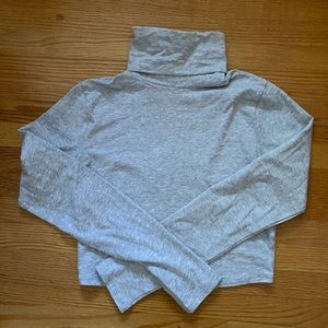Garage Grey Tuttle neck crop Top